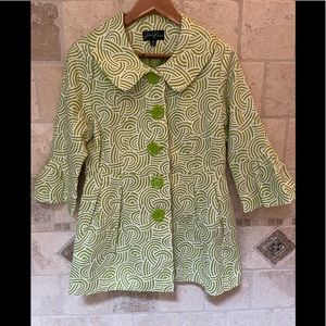 EDEN COURT 3/4 Length Ruffle Sleeve Jacket Size M